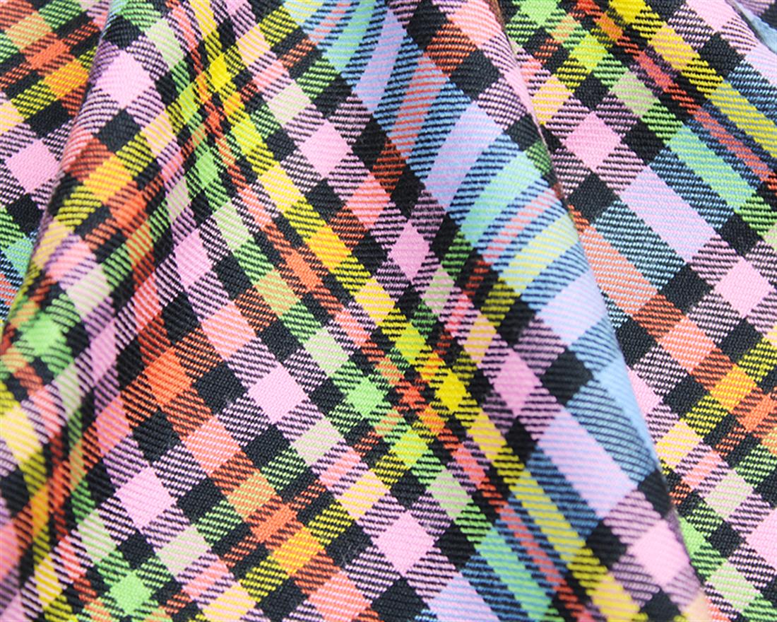 Polyviscose Tartan - Rainbow Fabric