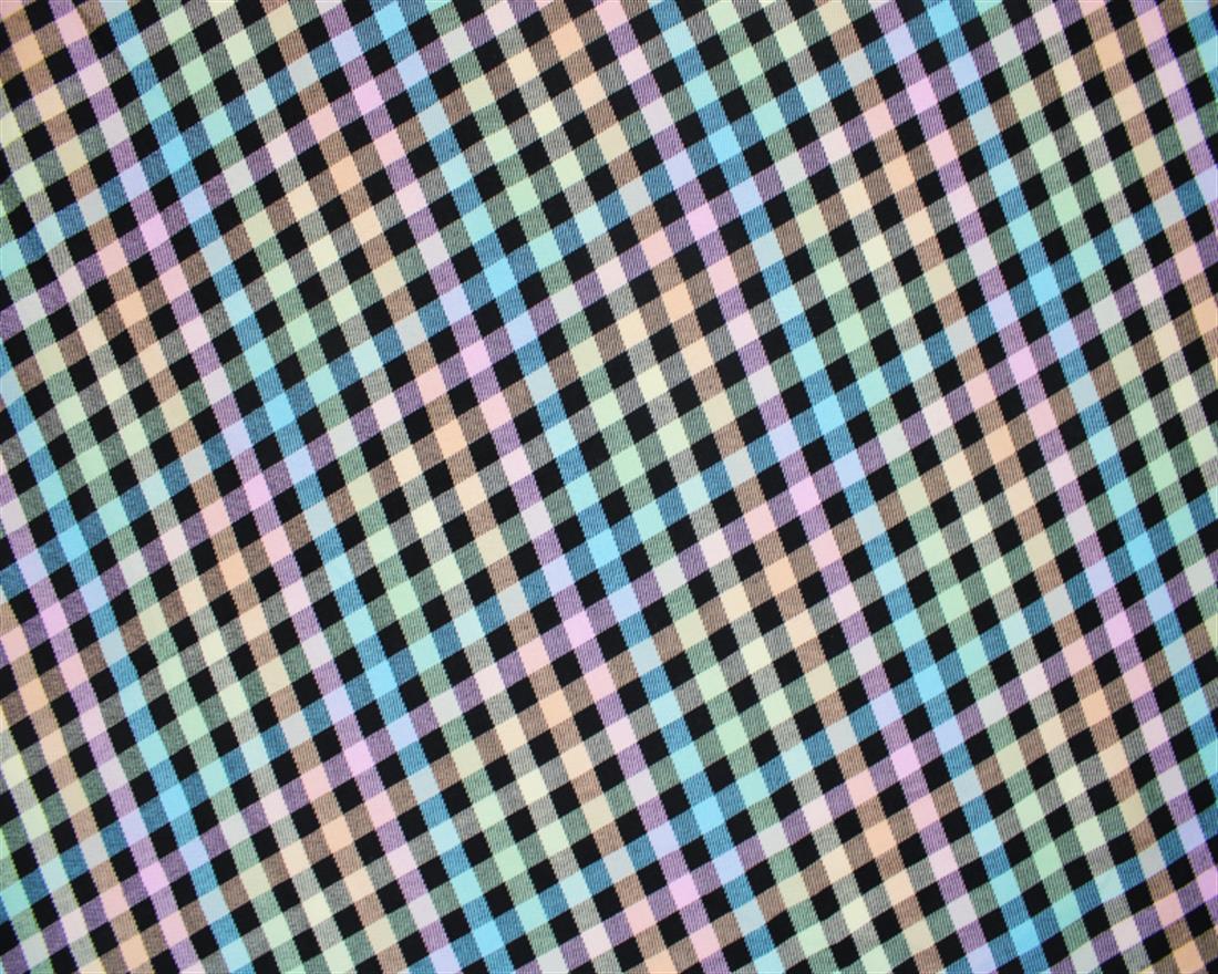 Polyviscose Tartan - Pastel Rainbow Fabric