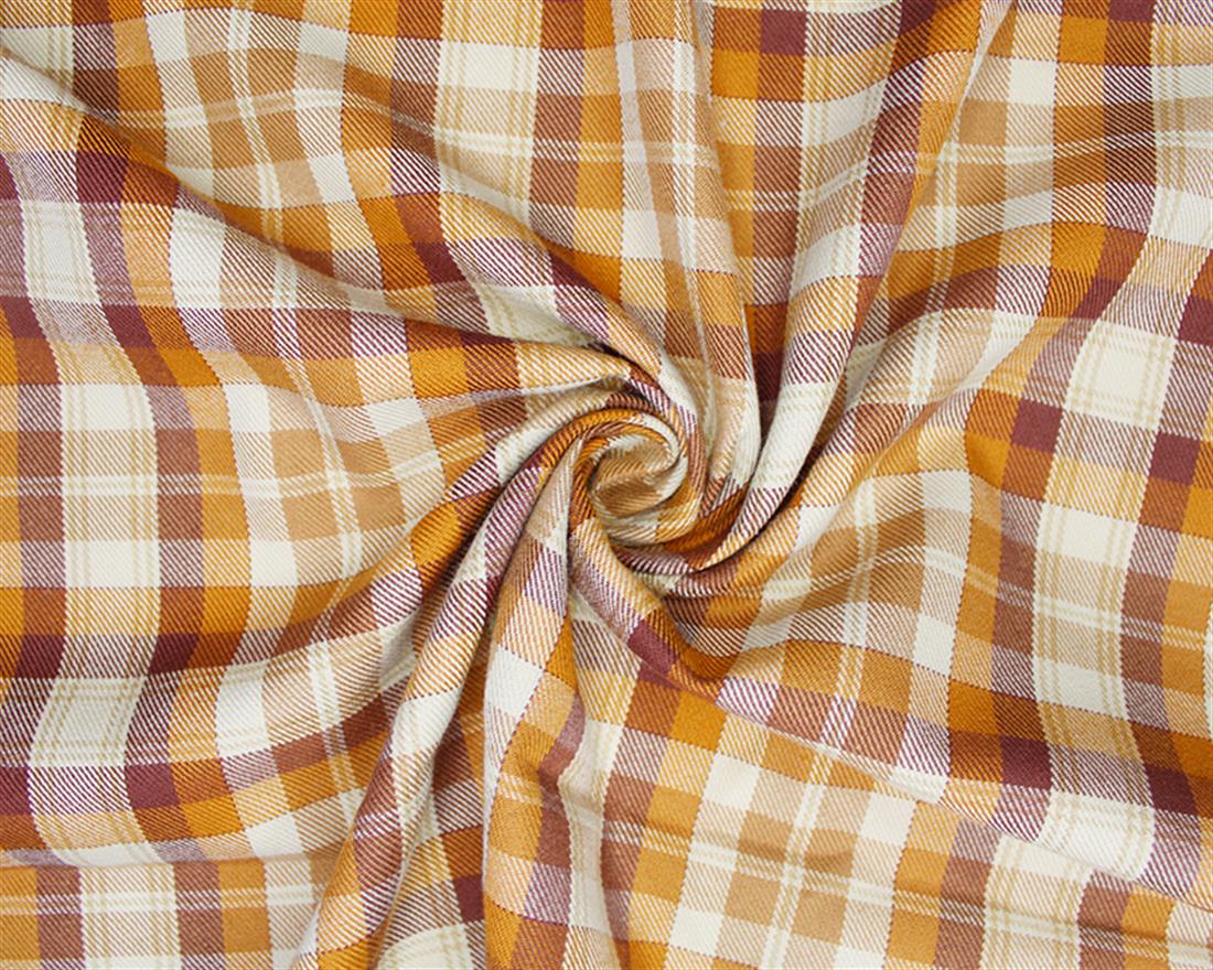 PolyViscose Tartan - Caramac Fabric