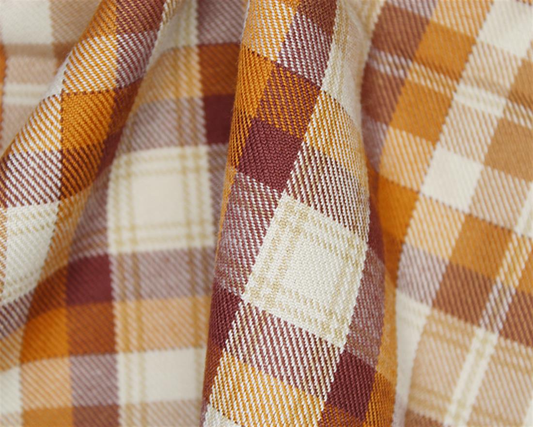 PolyViscose Tartan - Caramac Fabric