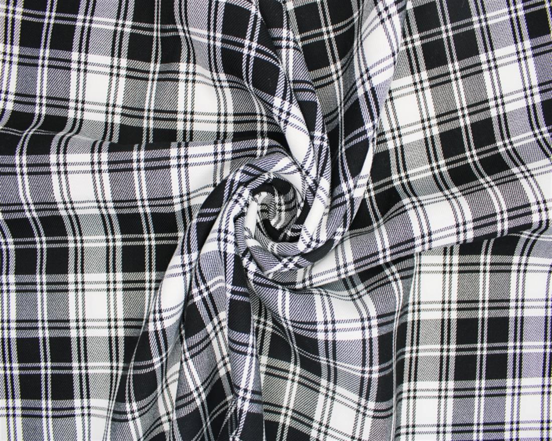 Polyviscose Tartan Black & White Is a Patterned Cloth Consisting of…
