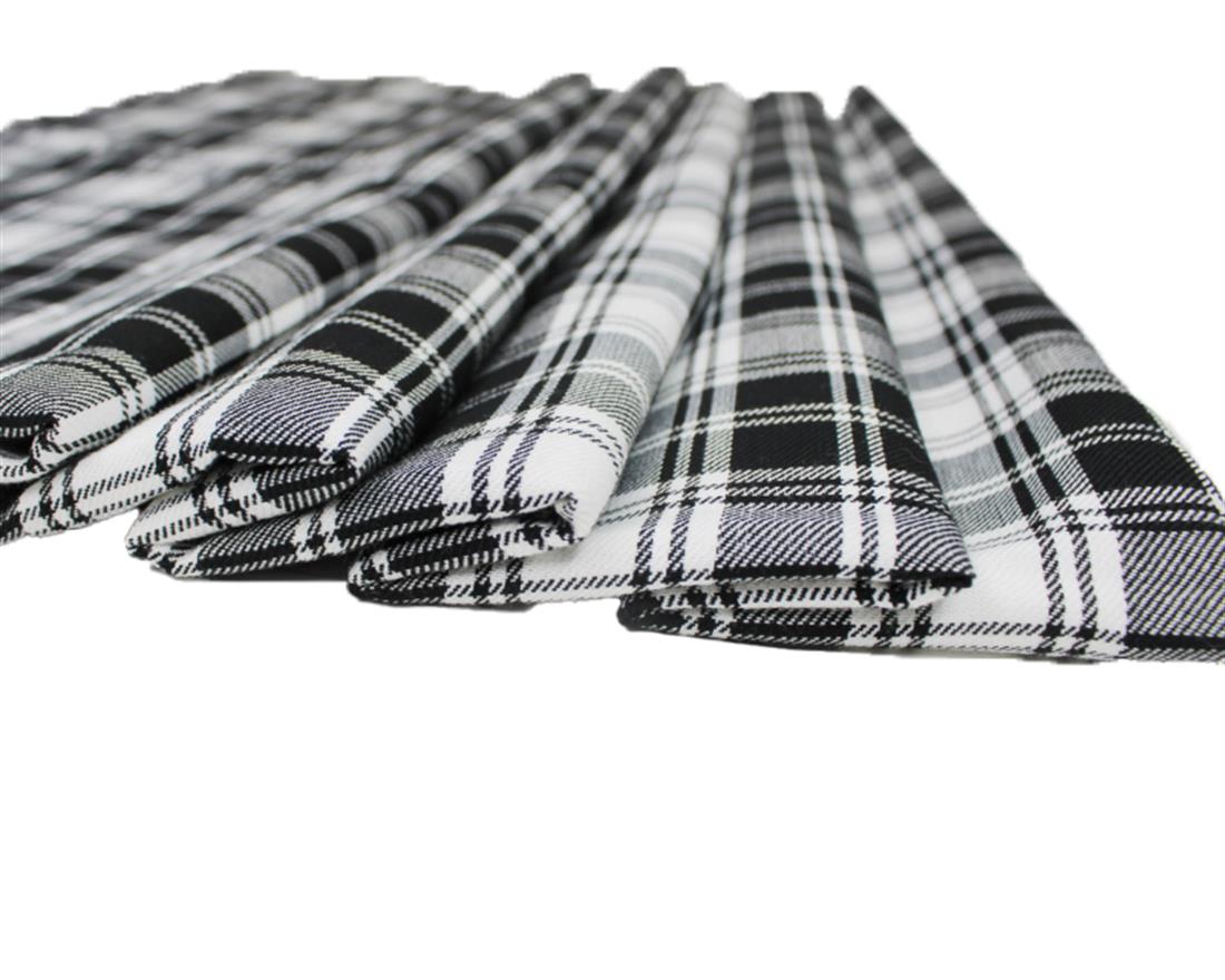 Polyviscose Tartan Black & White Is a Patterned Cloth Consisting of…