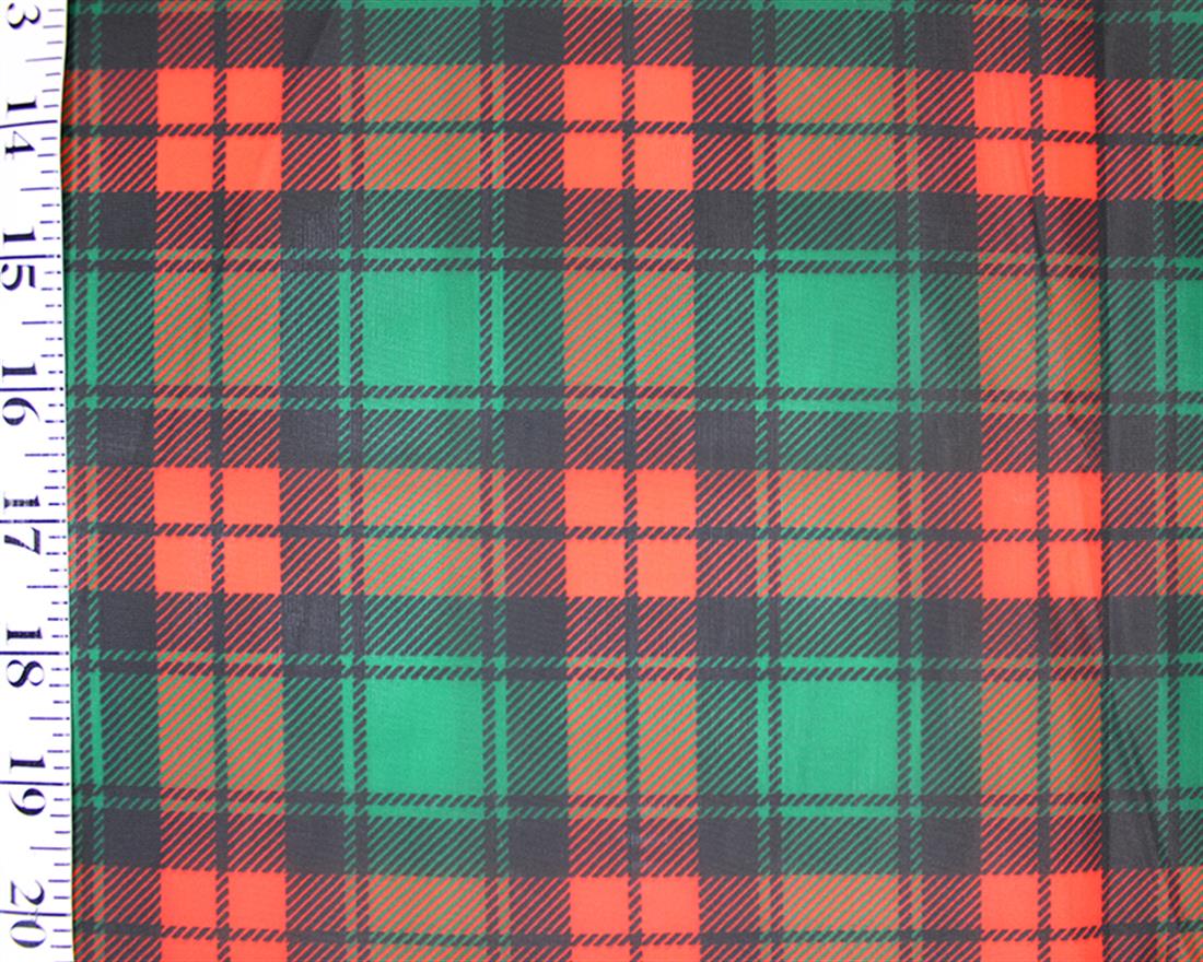 Green Traditional Tartan PolyesterHave a Very Plaid Christmas! Fabric
