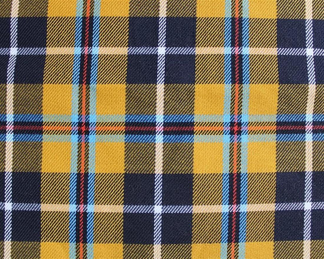 Mustard PolyViscose Tartan - Cornish Fabric
