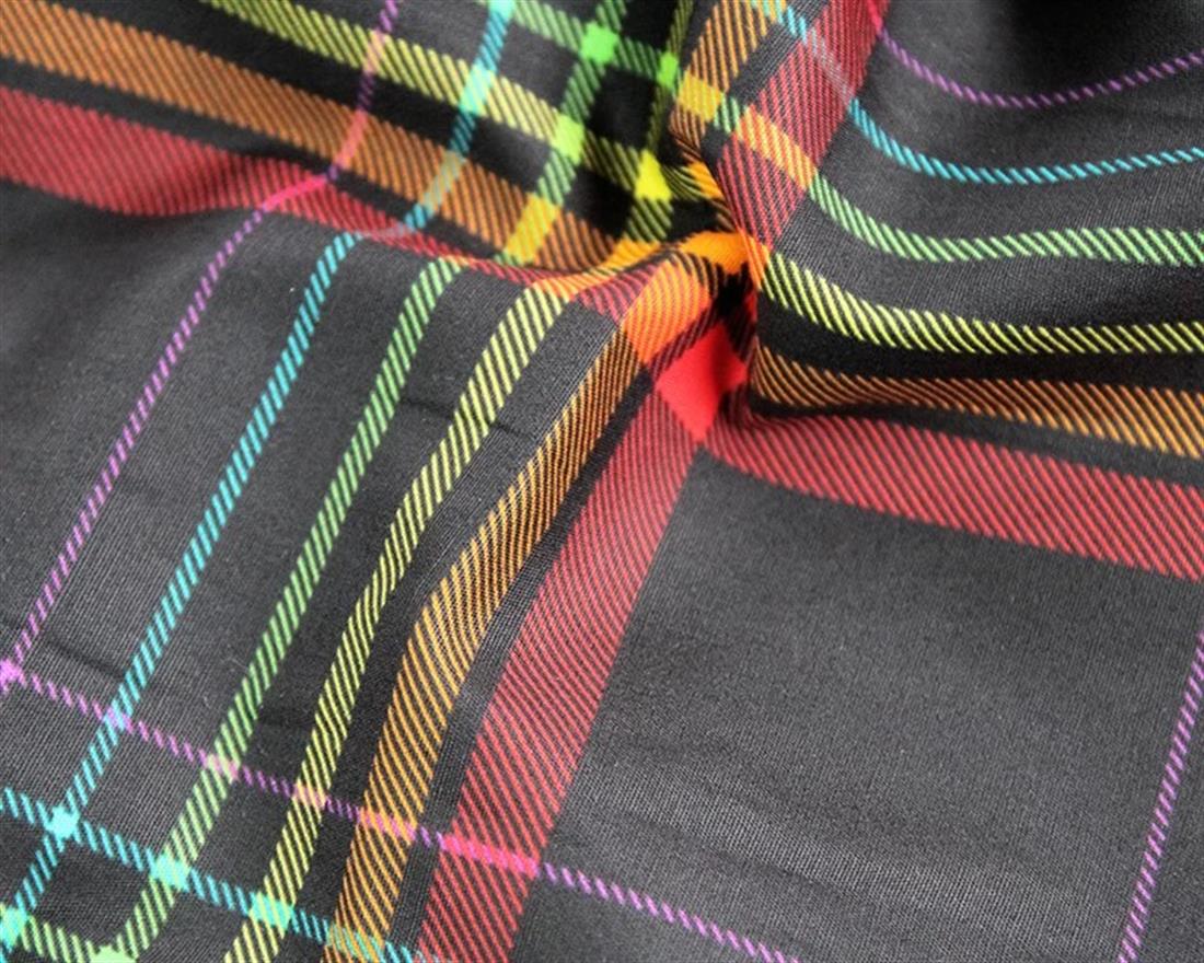 Black Little Johnny Digital Cotton Tartan In the Fabrics
