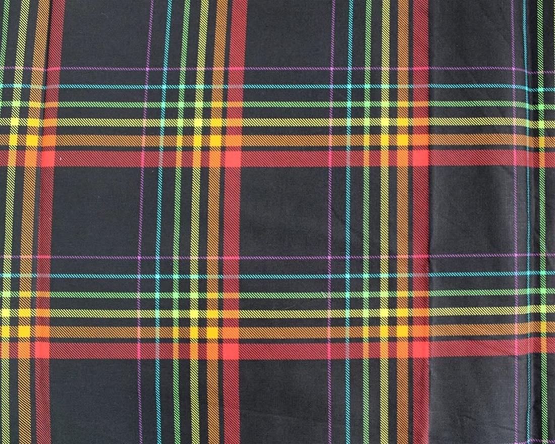 Black Little Johnny Digital Cotton Tartan In the Fabrics