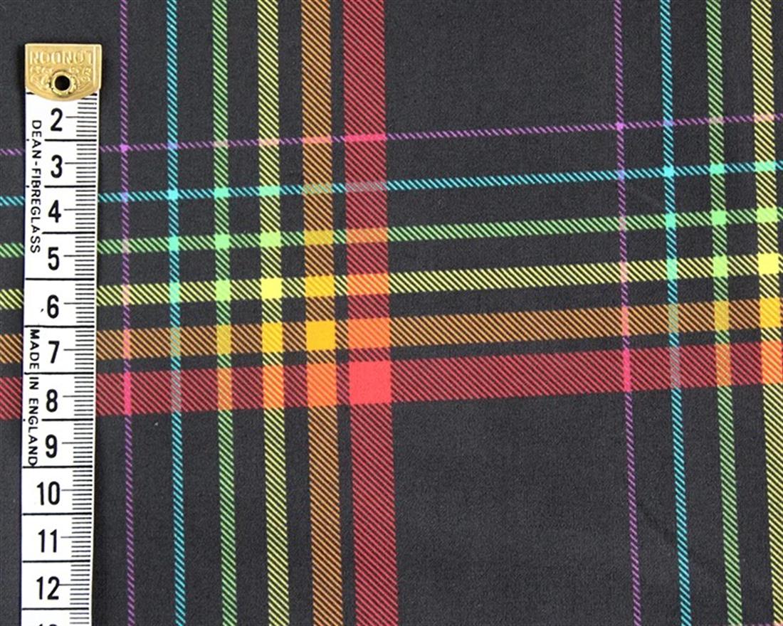 Black Little Johnny Digital Cotton Tartan In the Fabrics