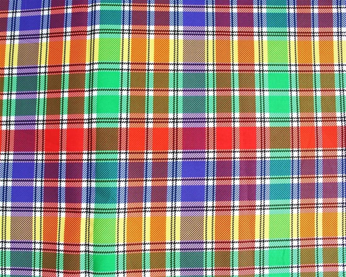 White Little Johnny Digital Cotton Tartan In the Fabrics
