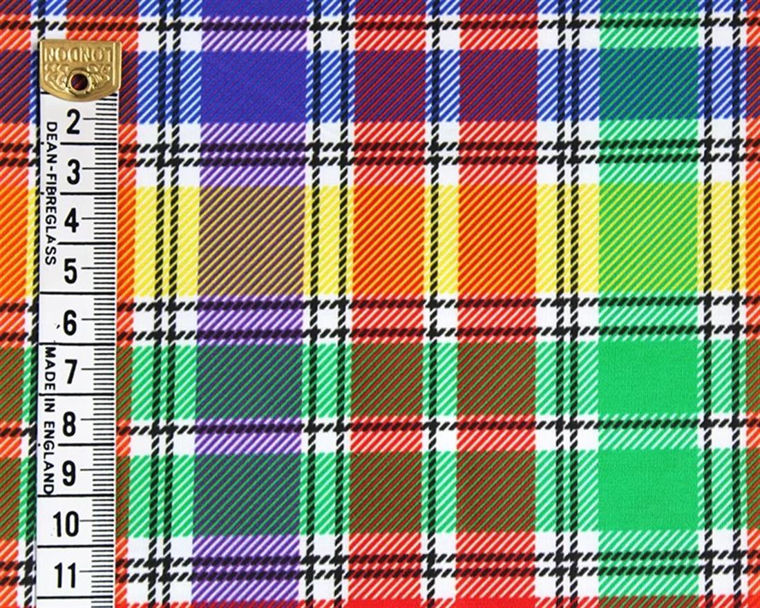 White Little Johnny Digital Cotton Tartan In the Fabrics