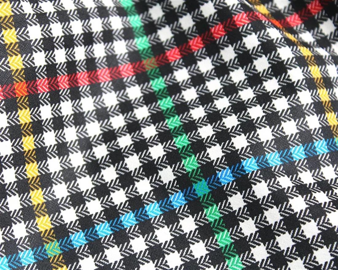 White Little Johnny Digital Cotton Tartan In the Fabrics