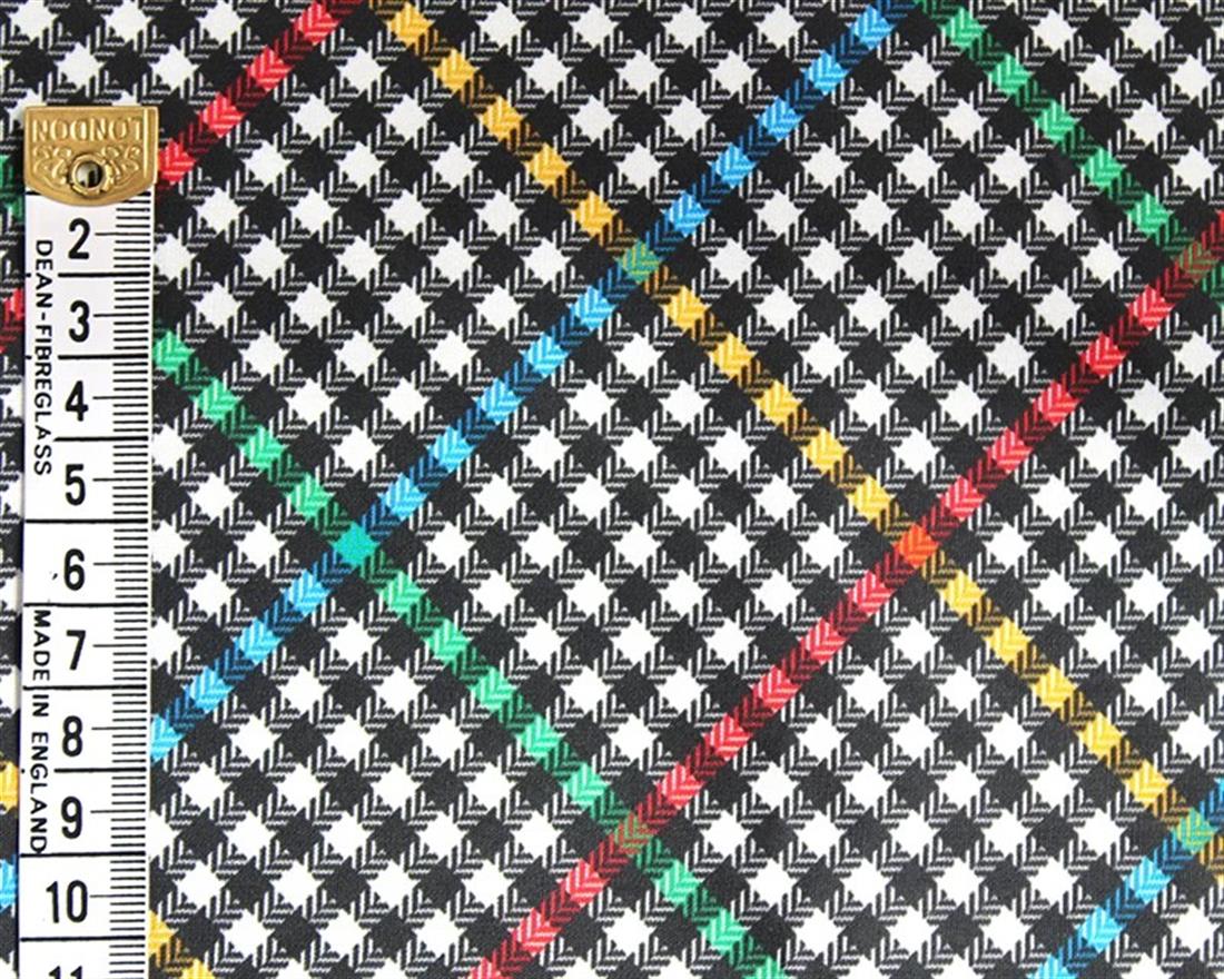 White Little Johnny Digital Cotton Tartan In the Fabrics