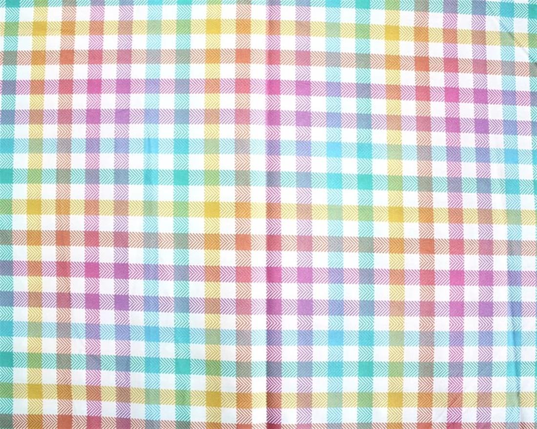 White Little Johnny Digital Cotton Tartan In the Fabrics