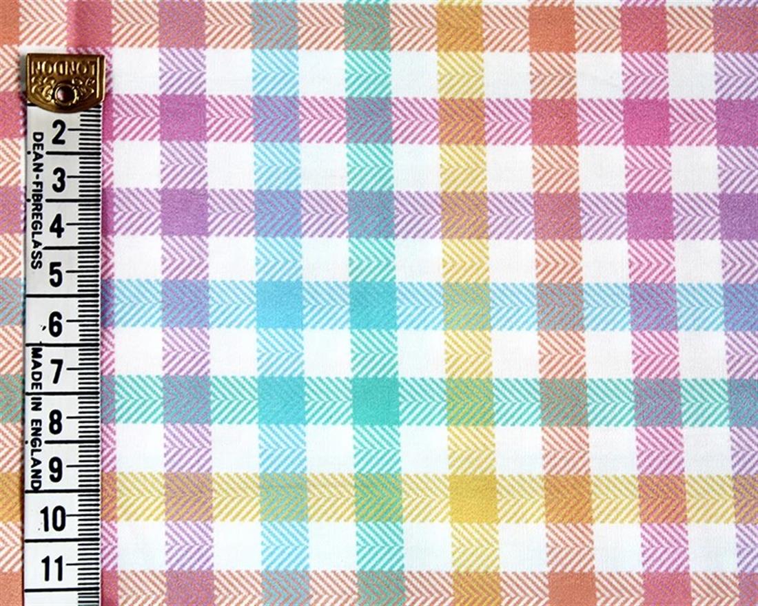 White Little Johnny Digital Cotton Tartan In the Fabrics
