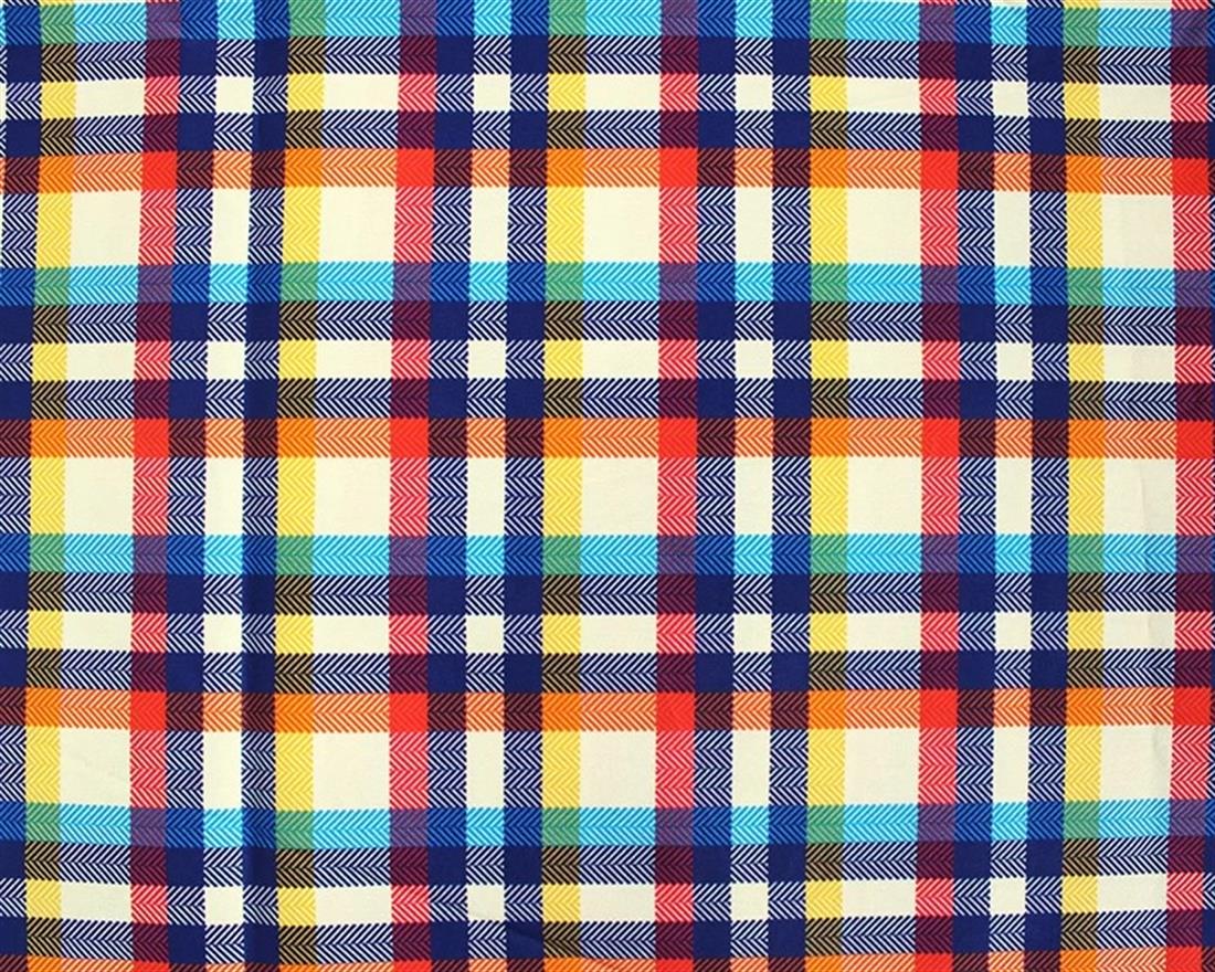 Orange Little Johnny Digital Cotton Tartan In the Fabrics