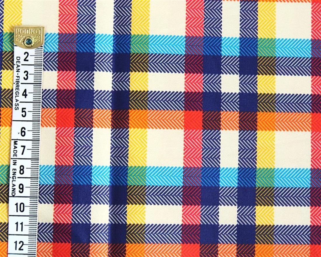 Orange Little Johnny Digital Cotton Tartan In the Fabrics