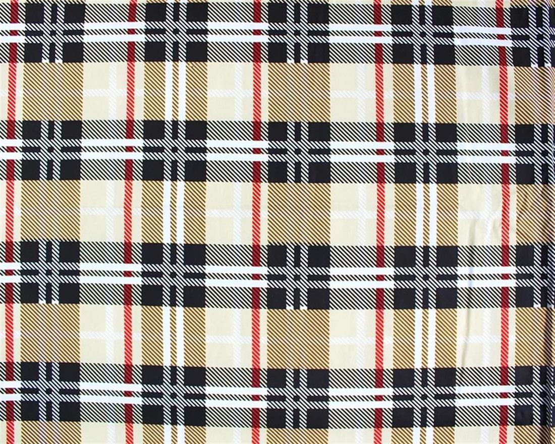 Beige Little Johnny Digital Cotton Tartan In the Fabrics