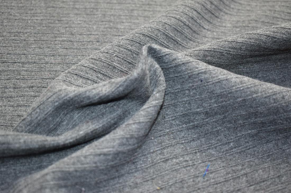 Grey This Ribbing Jersey Fabric