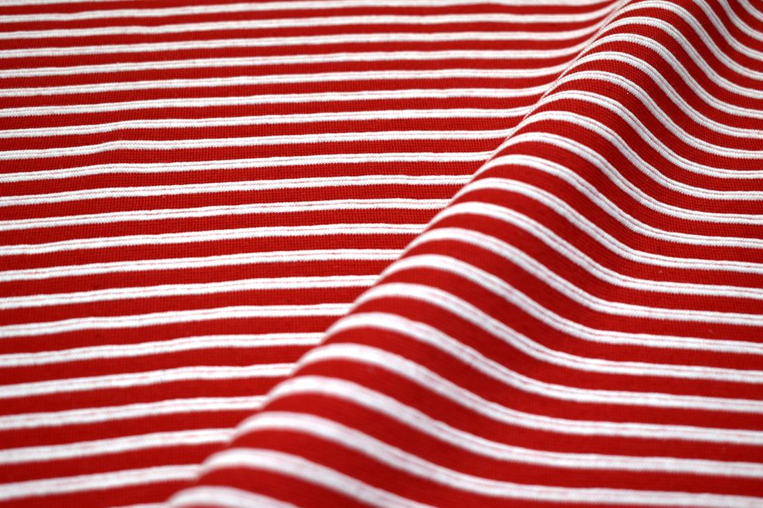 Red & White This Ribbing Jersey Fabric