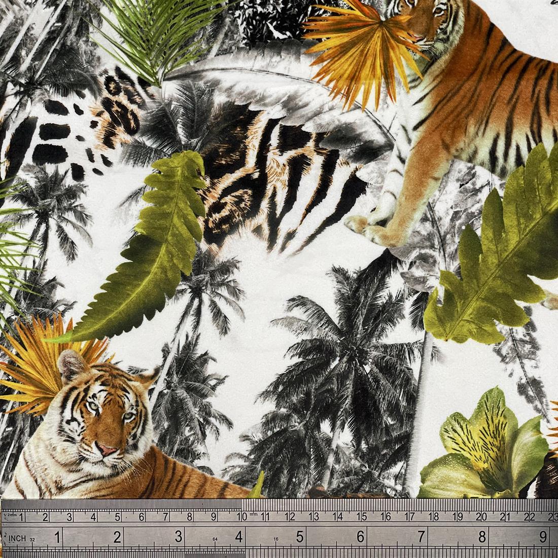 White Kruger Digitally Printed Velvet