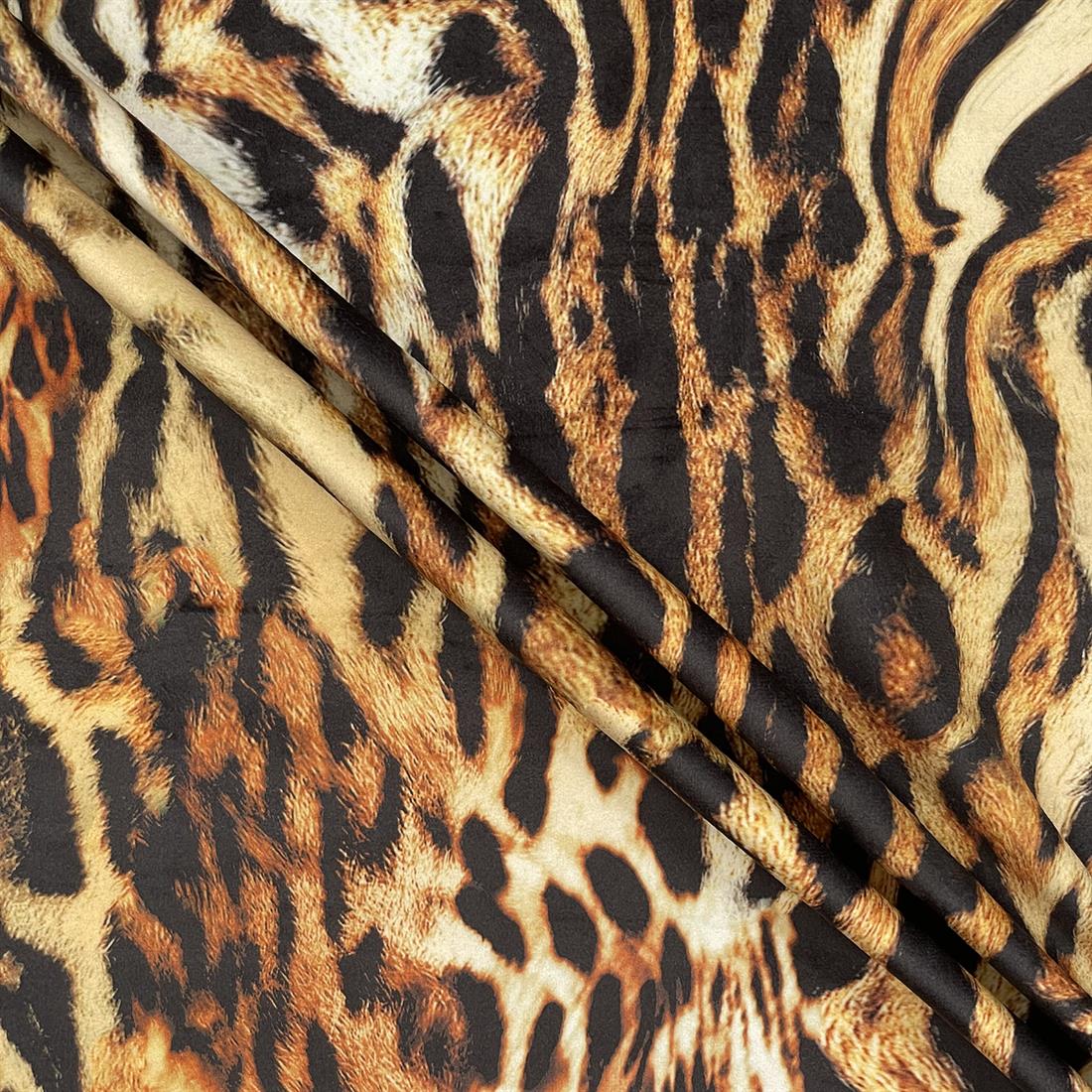 Brown Bokara - Digitally Printed Velvet