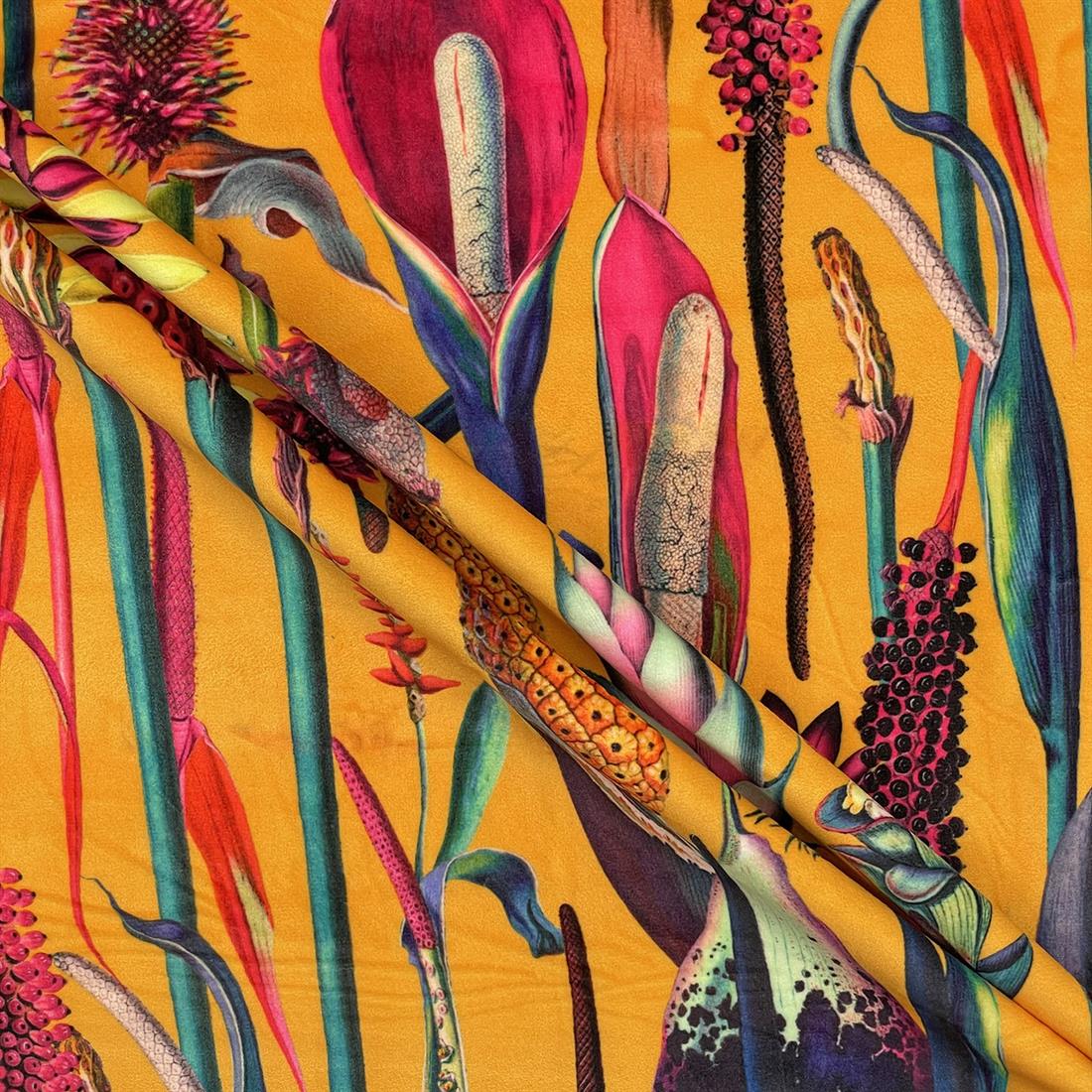 Botanical Digitally Printed Velvet