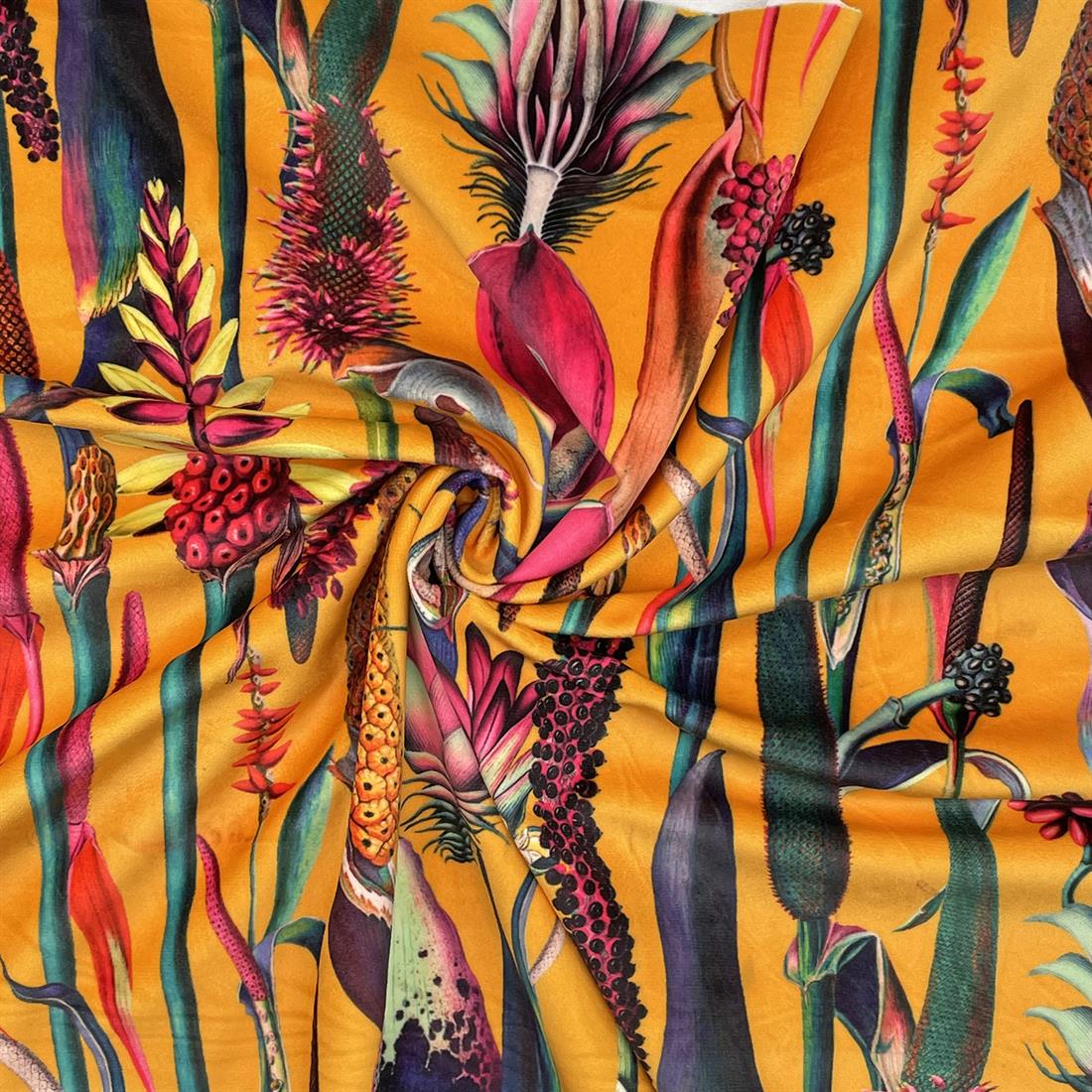 Botanical Digitally Printed Velvet