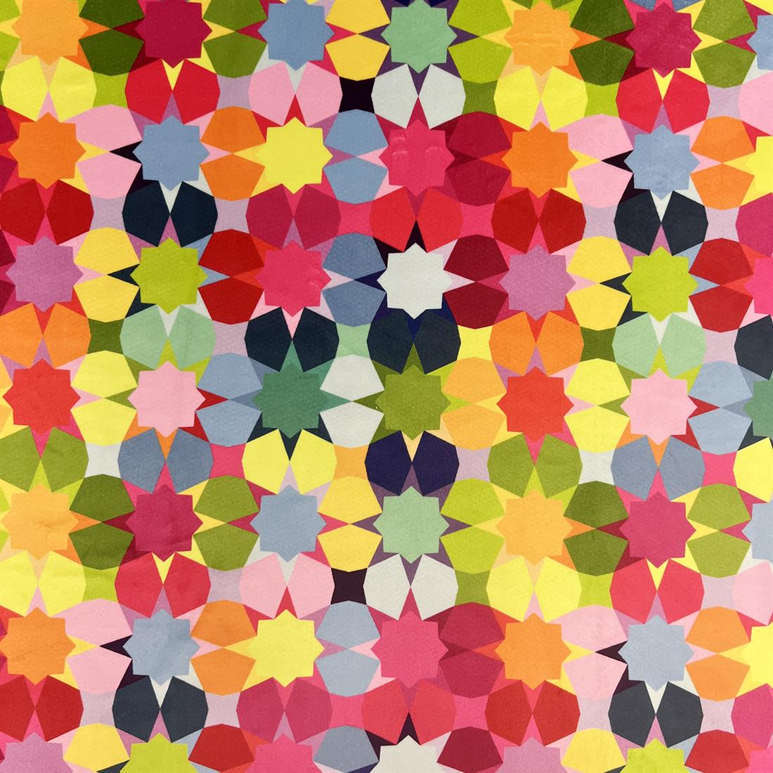 Red Little Funfair - Digitally Printed Velvet