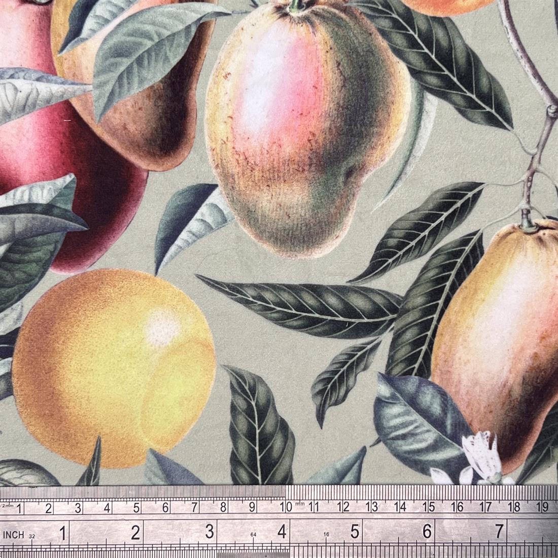 Grey & Garden of Eden Garden of Eden Digitally Printed Velvet