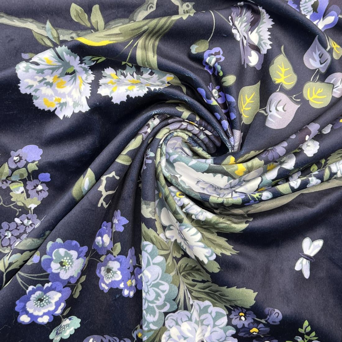 Magnolia Rich Navy Digitally Printed