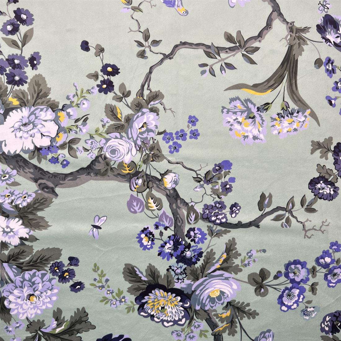 Sage & Blue Magnolida Chine Blue Magnolia China Digitally Printed