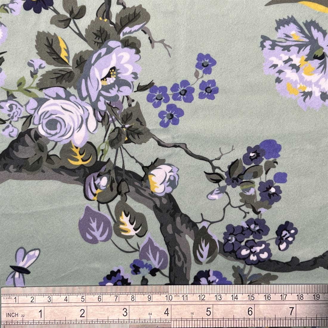 Sage & Blue Magnolida Chine Blue Magnolia China Digitally Printed