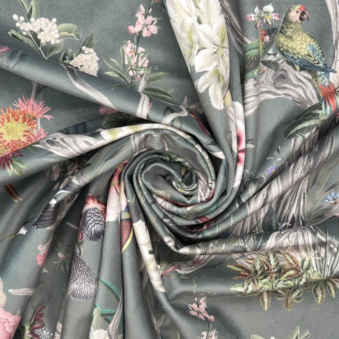 Chinoiserie Silver Grey Digitally Printed