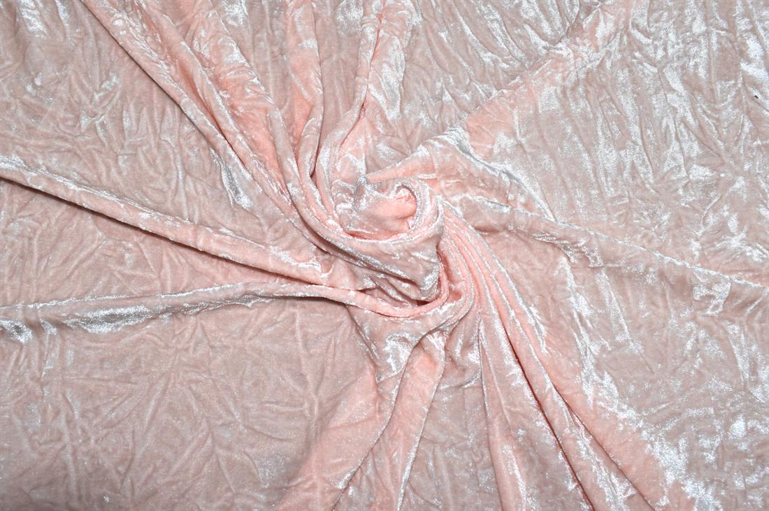 Plain Crushed Velour Velvet Fabric