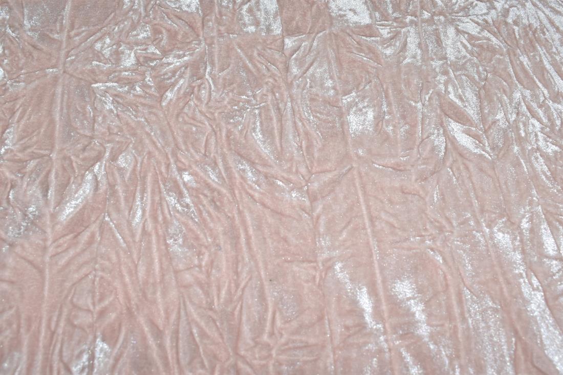 Plain Crushed Velour Velvet Fabric