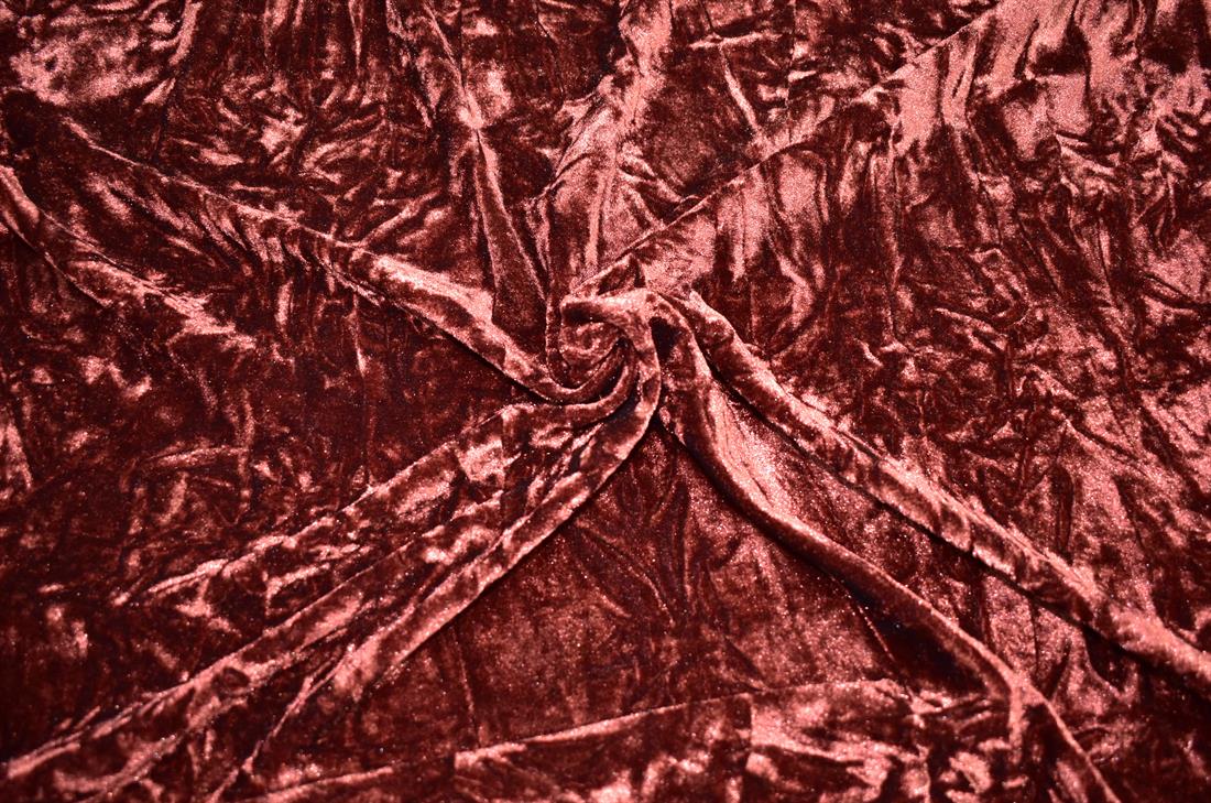 Plain Crushed Velour Velvet Fabric