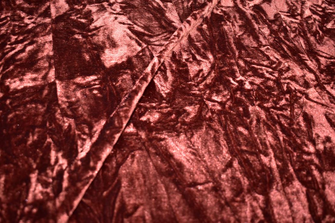 Plain Crushed Velour Velvet Fabric
