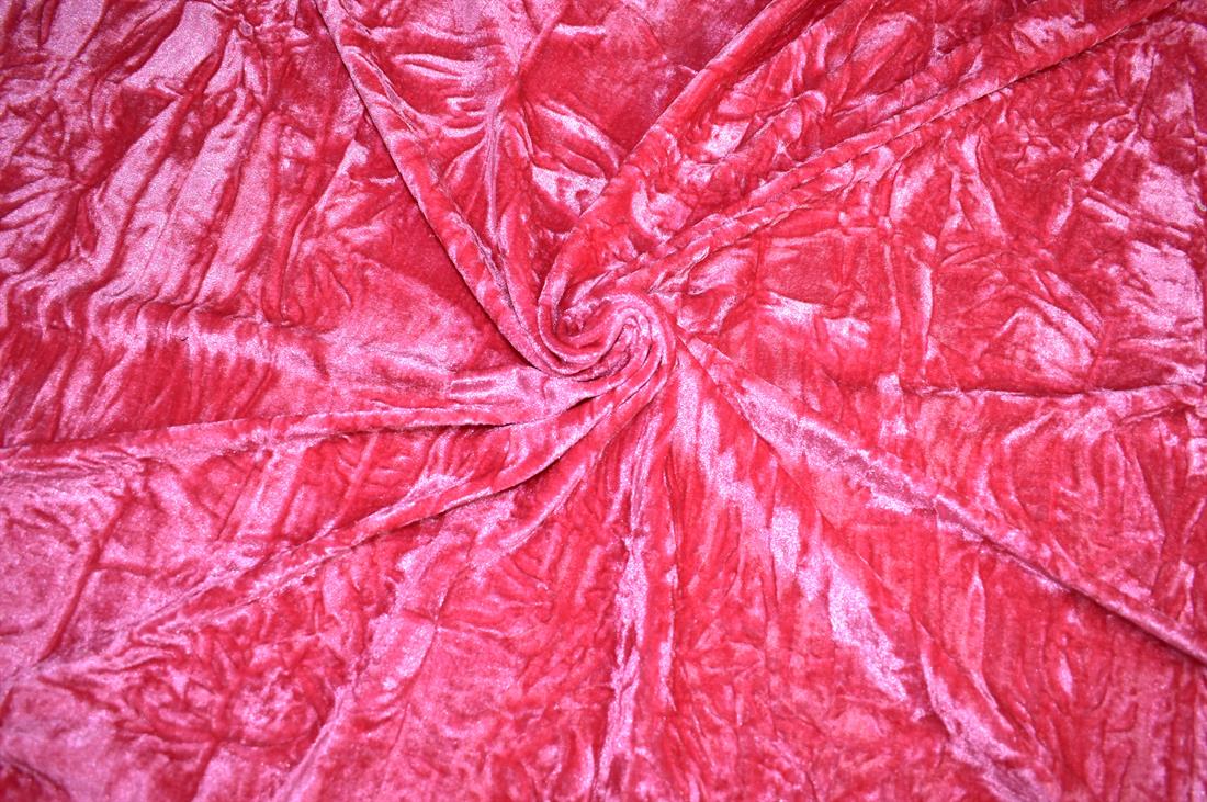 Plain Crushed Velour Velvet Fabric