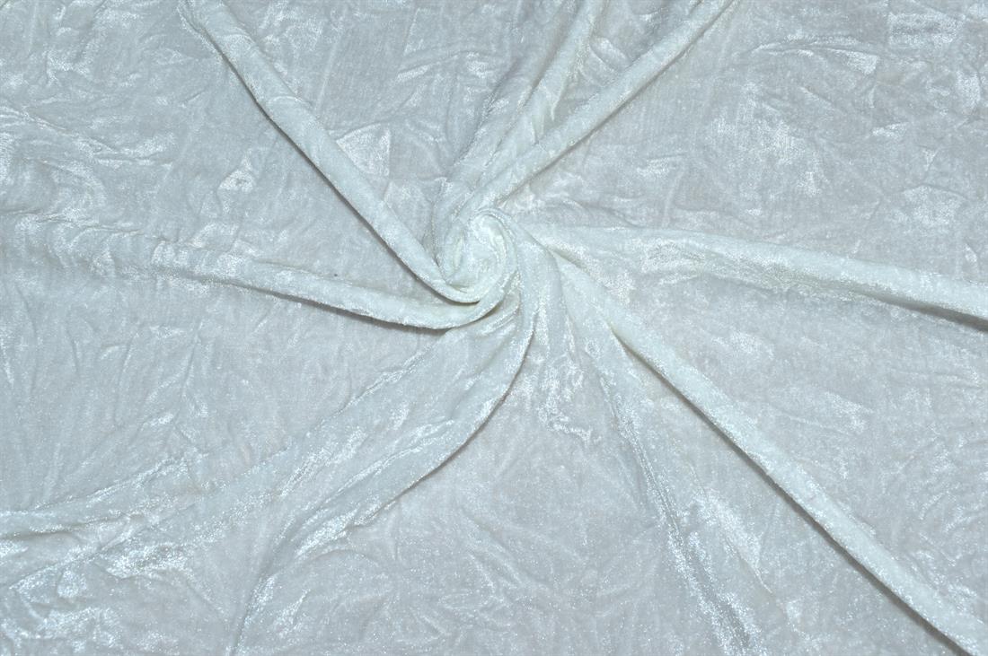 Plain Crushed Velour Velvet Fabric