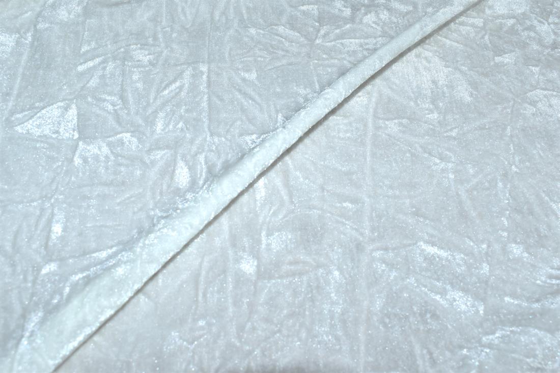 Plain Crushed Velour Velvet Fabric