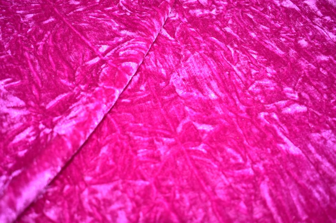 Plain Crushed Velour Velvet Fabric