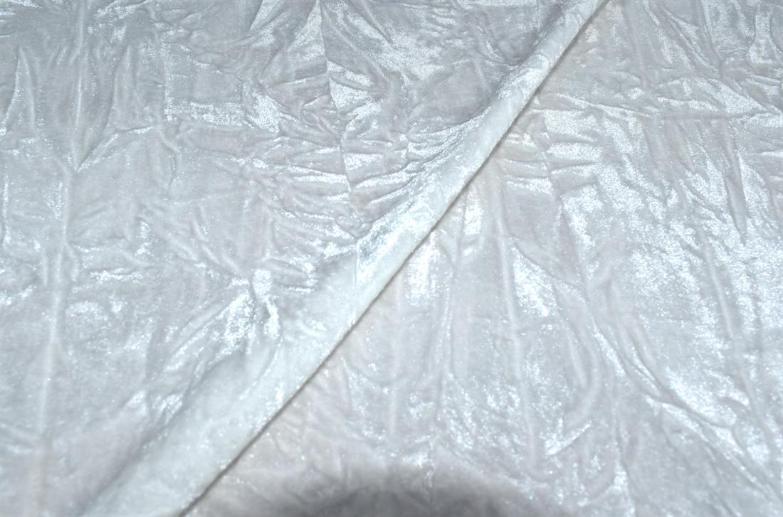 Plain Crushed Velour Velvet Fabric