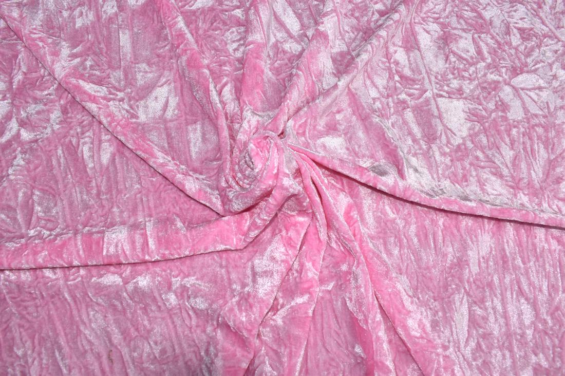 Plain Crushed Velour Velvet Fabric
