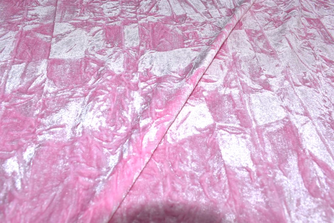Plain Crushed Velour Velvet Fabric