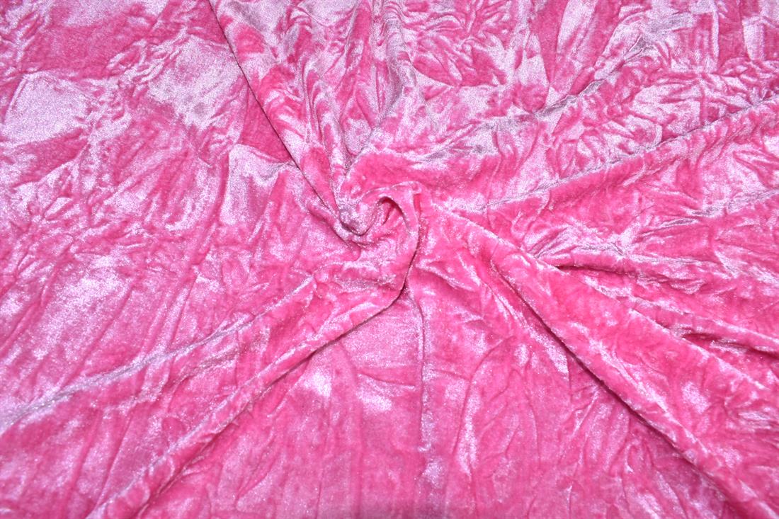 Plain Crushed Velour Velvet Fabric