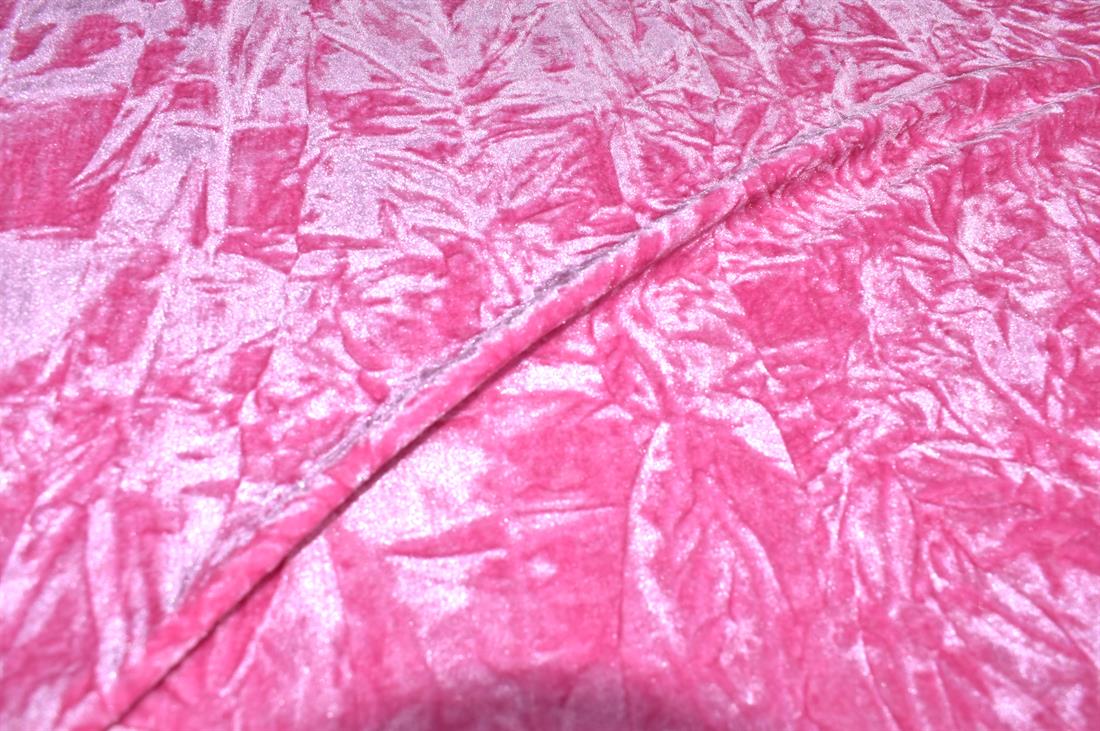 Plain Crushed Velour Velvet Fabric