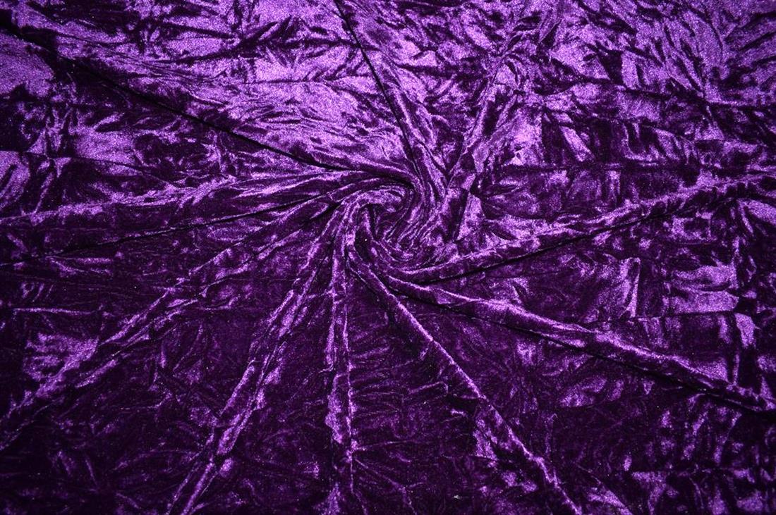 Plain Crushed Velour Velvet Fabric
