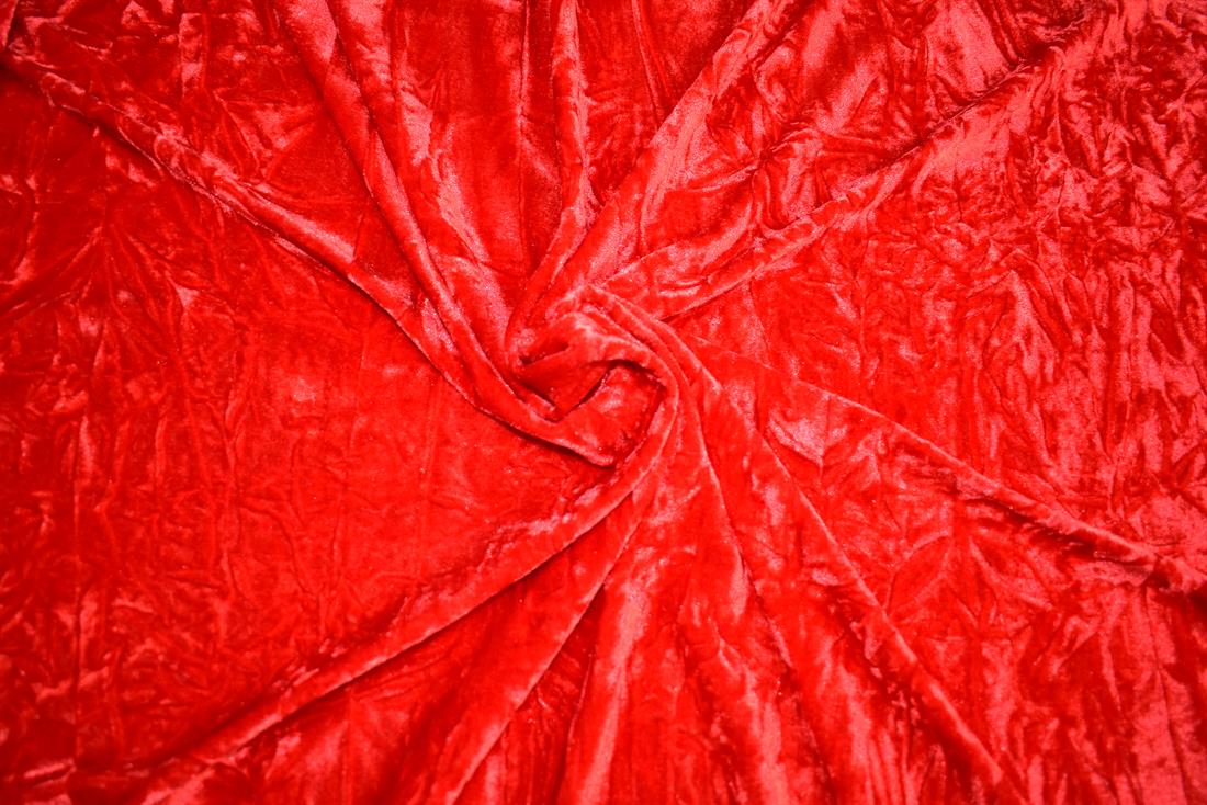 Plain Crushed Velour Velvet Fabric