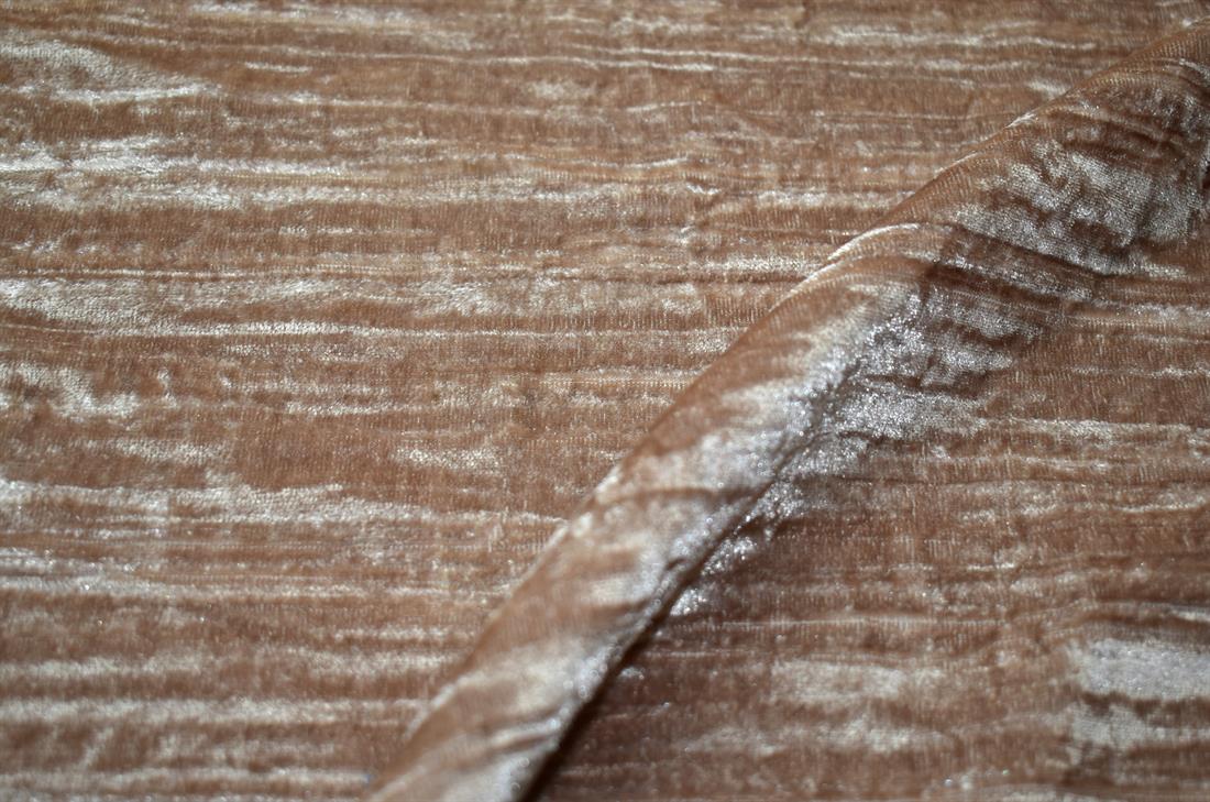 Dark Beige Quality Crushed Velvet