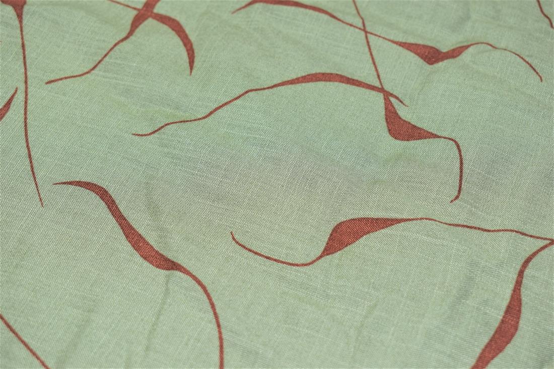 Sage Green Gravity Print Rayon Fabric