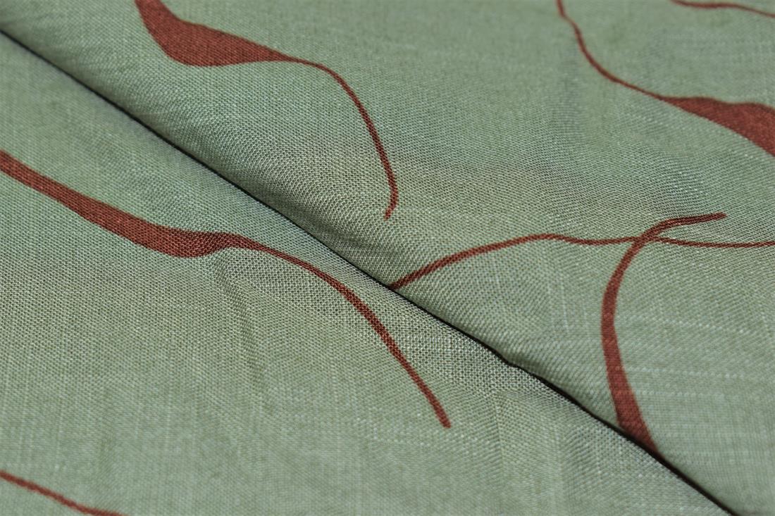 Sage Green Gravity Print Rayon Fabric